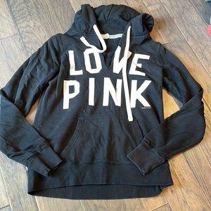 Victoria’s Secret PINK v neck hoodie - Black - L